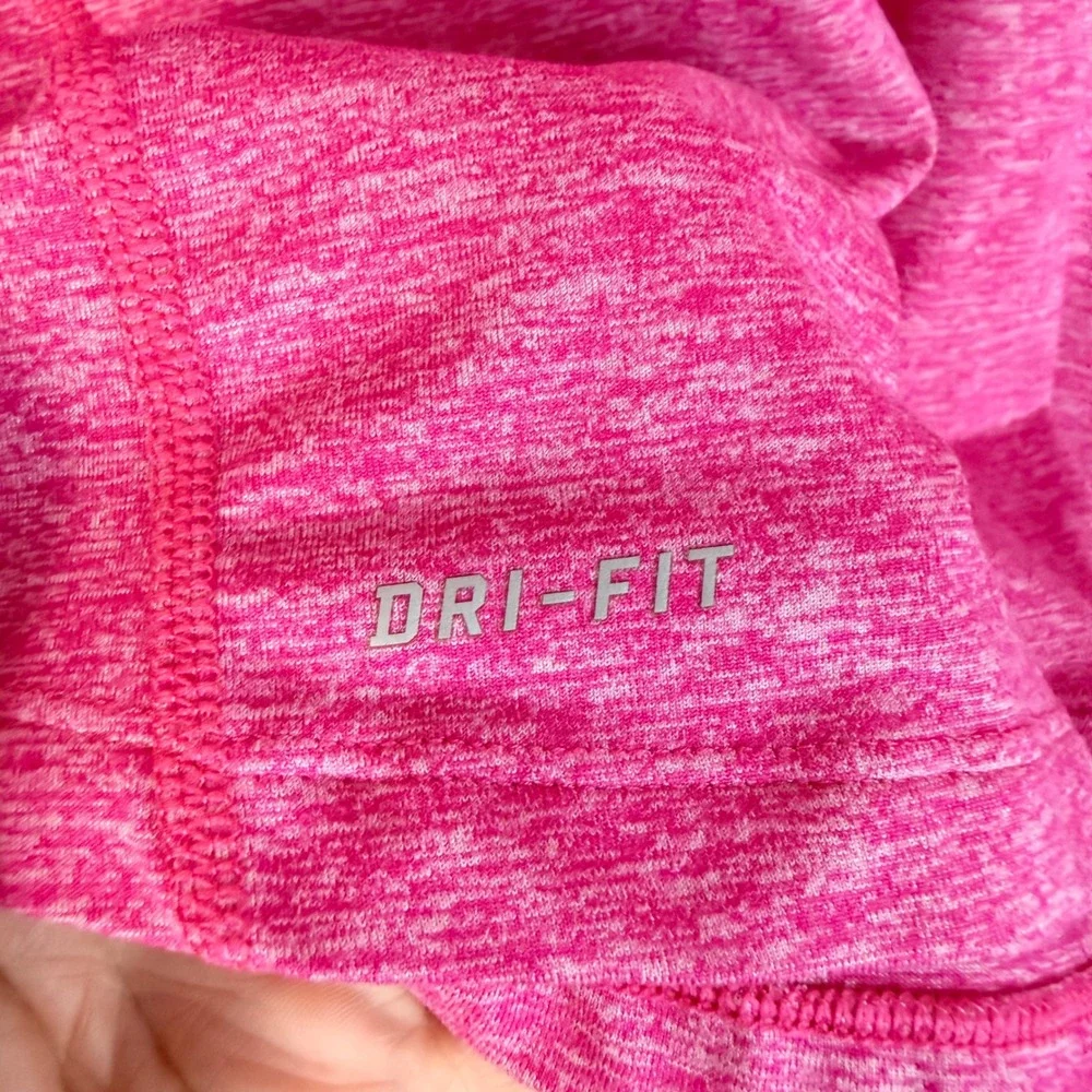 Nike Element Dri-FIT Women Pink Heathered Half Zip Running Pullover Size S